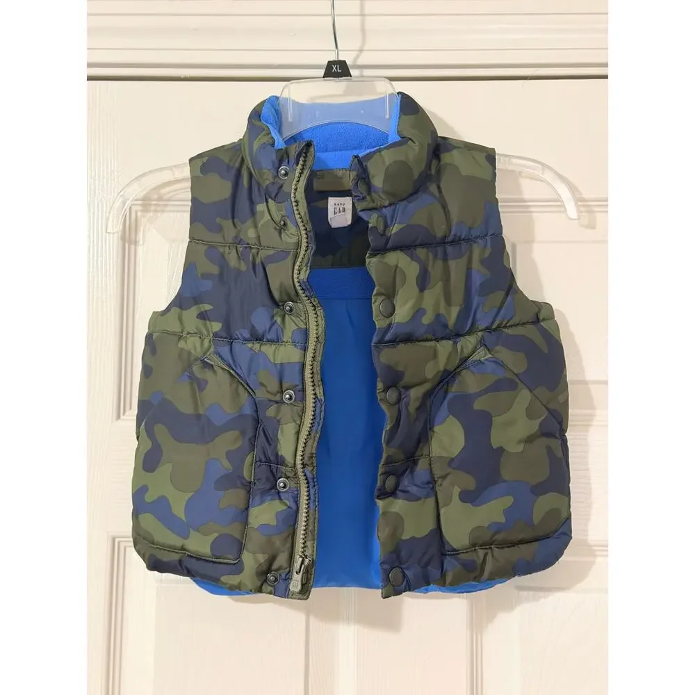 Baby Gap Toddler Camo Puffer Vest Size 3